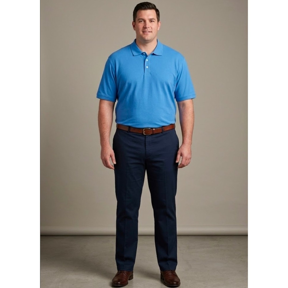 Foundry Supply Co Mens 2XLT Premium Solid Polo Shirt Bright Cobalt Blue Tall New